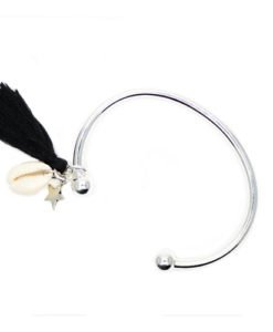 Bracelet jonc argent noir