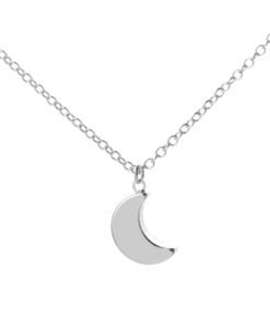 collier lune argent