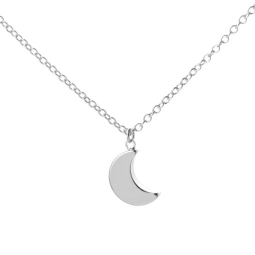 collier lune argent