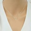 collier triangle argent