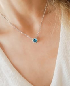 Collier demoiselle d'honneur- bleu