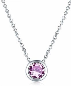 Collier fantaisie violet