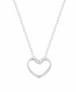 collier femme coeur argent