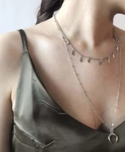 Collier fantaisie argent femme pas cher