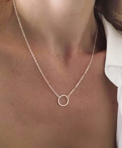 Collier tendance 2019 - cercle argent