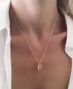 Collier tendance 2019 - coquillage or