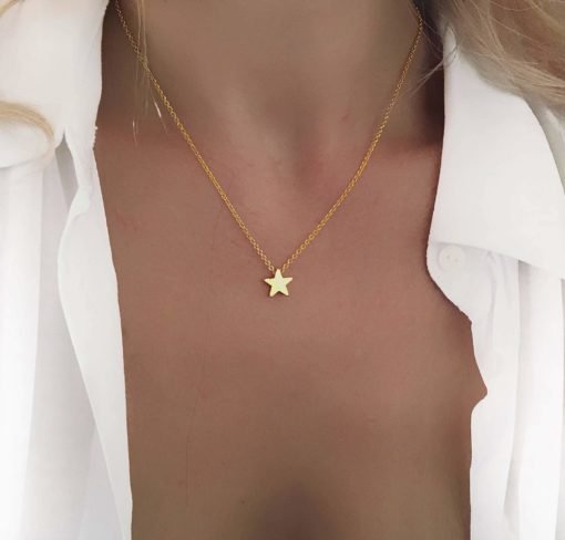 Collier tendance 2019 - etoile or