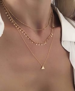 Collier tendance 2019 - multirangs pampille