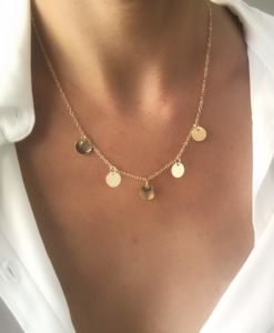 Collier dore medaillons