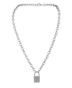 collier tendance 2020- verrou argent