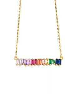 Collier arc en ciel - barre