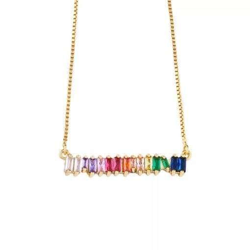 Collier arc en ciel - barre