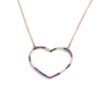 Collier arc en ciel - coeur