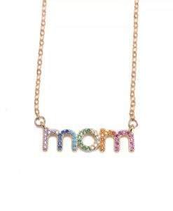 Collier arc en ciel - pendentif maman