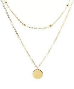 Collier chaine satellite medaille