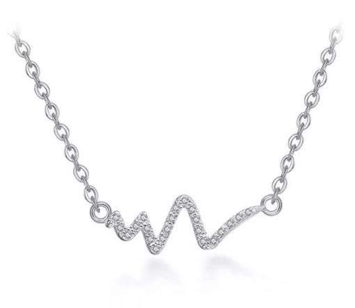 collier vague argent oxydes de zirconium