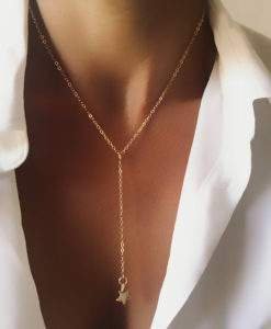 collier etoile doree