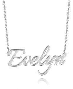 Collier Plaque argent Personnalisable