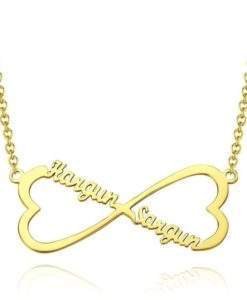 Collier Prenom Infini en Coeur