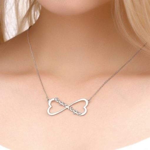 Collier Prenom Infini en Coeur