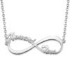 Collier infini avec 2 prenoms argent