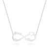 Collier infini avec 3 prenoms argent