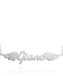 Collier prenom Ailes d Ange argent