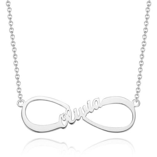 Collier prenom infini acier