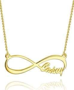 Collier prenom infini or