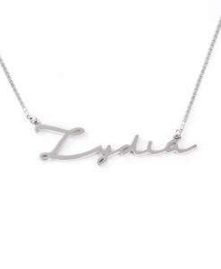 collier prenom signature argent