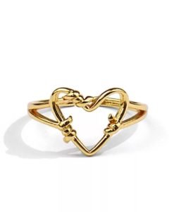 Bague fine coeur