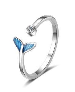 Bague queue de sirene argent