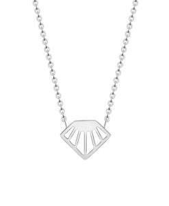 Collier argent femme- pendentif geometrique