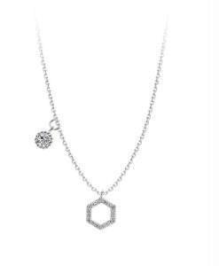 Collier geometrique strass