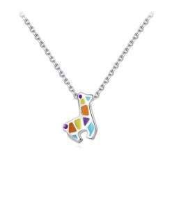 Collier giraffe argent