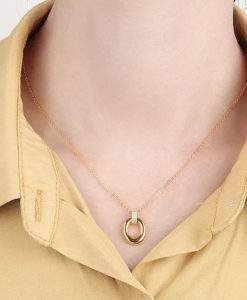 Collier minimaliste dore