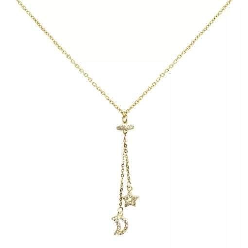 Collier minimaliste lune et etoile