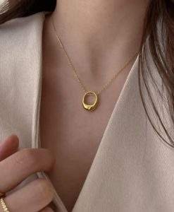 Collier minimaliste or