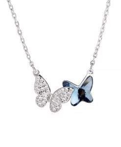 Collier papillon femme argent