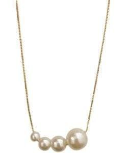 Collier ras du cou perles blanches