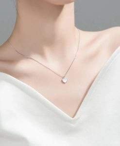 collier coquillage nacre argent