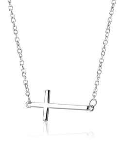 collier croix argent femme