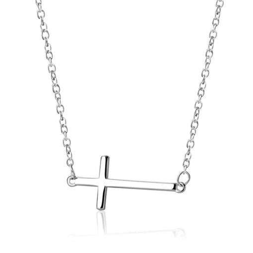 collier croix argent femme