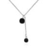 collier geometrique noir en argent 925