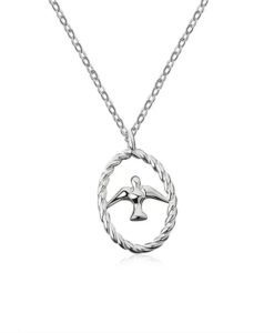 collier hirondelle argent