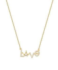 collier love en plaque or