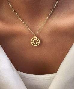 collier medaille coeurs