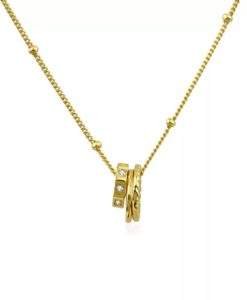 collier minimaliste tendance plaque or