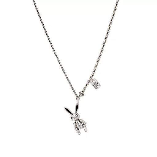 collier pendentif lapin femme