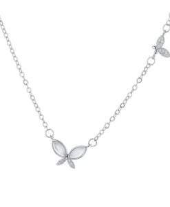 collier pendentif papillon en argent 925